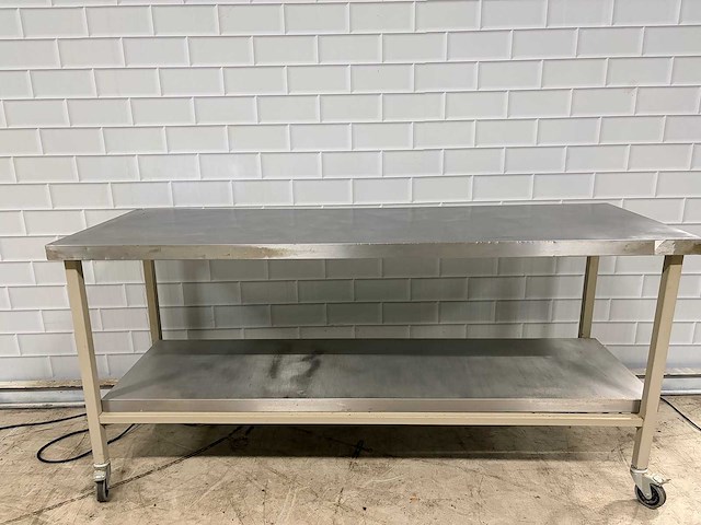 Mobiele werkbank rvs/staal - afbeelding 1 van  9