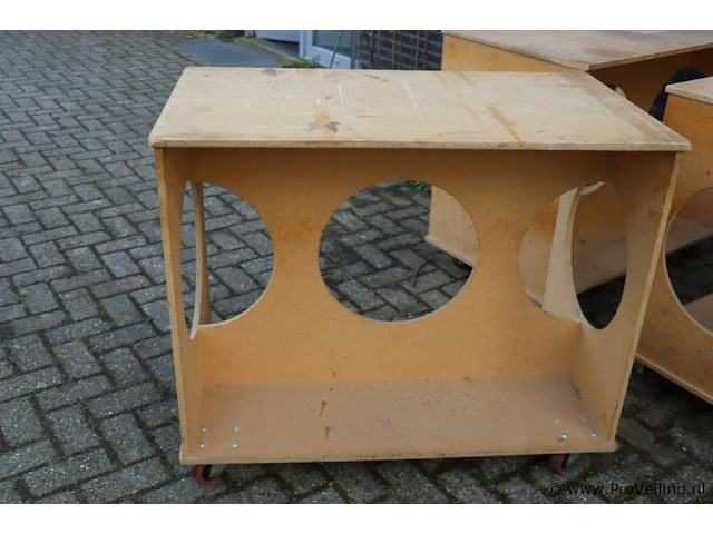 Mobiele werkbanken van mdf - 3 stuks - afbeelding 2 van  5