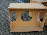 Mobiele werkbanken van mdf - 3 stuks - afbeelding 2 van  5