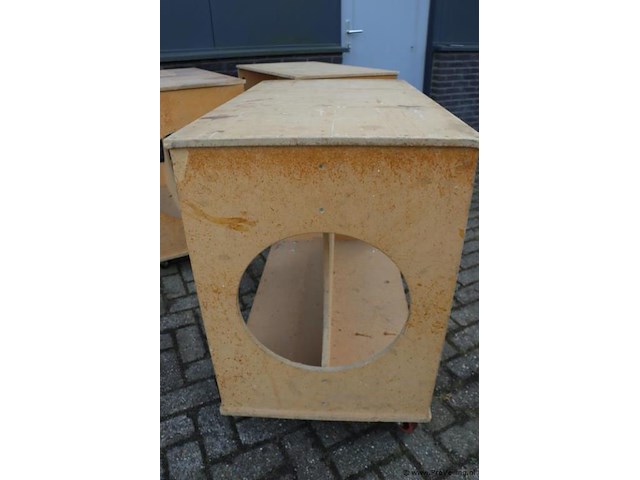 Mobiele werkbanken van mdf - 3 stuks - afbeelding 3 van  5