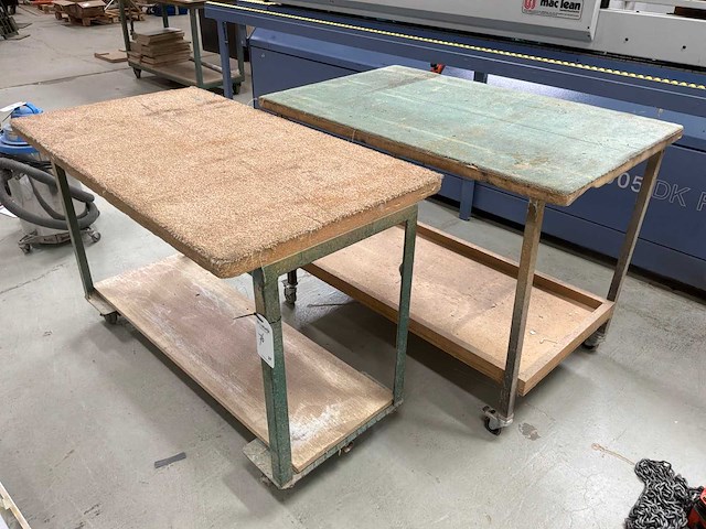 Mobiele werkplaatstafel (2x) - afbeelding 1 van  6