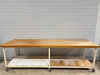 Mobiele werktafel hout/staal - afbeelding 2 van  5