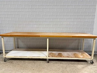 Mobiele werktafel hout/staal - afbeelding 3 van  5