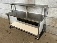 Mobiele werktafel met etagere