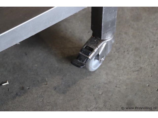 Mobiele werktafel, rvs incl. rol folie in dispenser - afbeelding 2 van  10