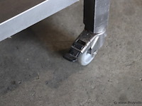 Mobiele werktafel, rvs incl. rol folie in dispenser - afbeelding 2 van  10