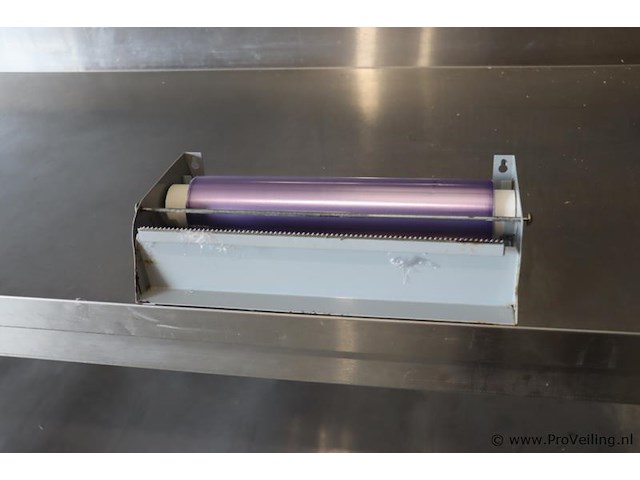 Mobiele werktafel, rvs incl. rol folie in dispenser - afbeelding 4 van  10