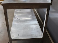 Mobiele werktafel, rvs incl. rol folie in dispenser - afbeelding 5 van  10