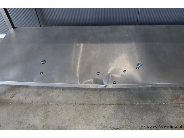 Mobiele werktafel, rvs incl. rol folie in dispenser - afbeelding 6 van  10