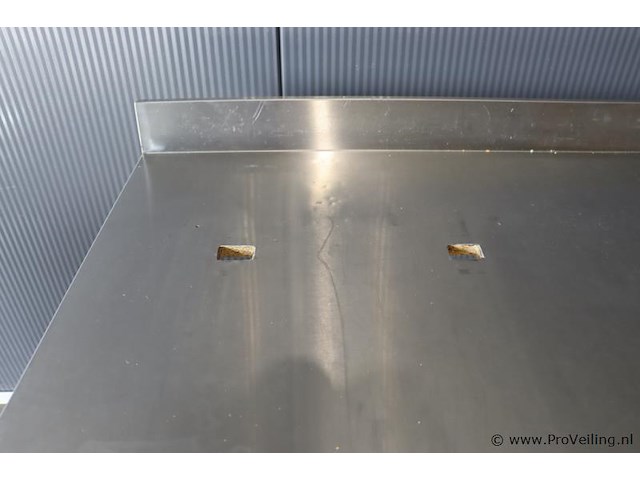 Mobiele werktafel, rvs incl. rol folie in dispenser - afbeelding 7 van  10