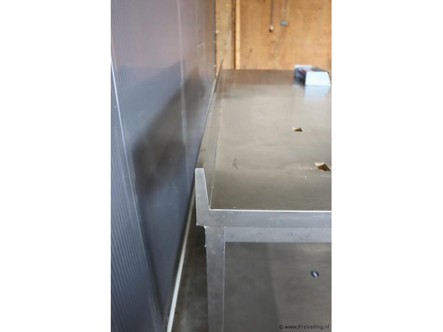 Mobiele werktafel, rvs incl. rol folie in dispenser - afbeelding 8 van  10