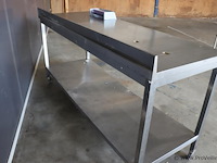 Mobiele werktafel, rvs incl. rol folie in dispenser - afbeelding 9 van  10