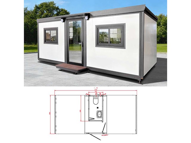 Mobiele woonunit / tiny home / chalet - afbeelding 7 van  15