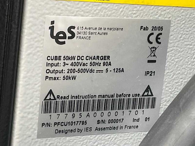 Mobile auto acculader, ies, cube 50kw dc , grijs, 2005 - afbeelding 4 van  15