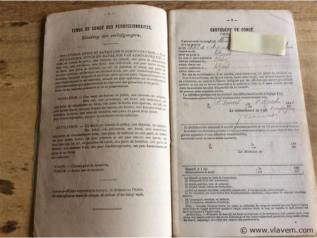 Mobilisatieboekje 1893. - afbeelding 3 van  3