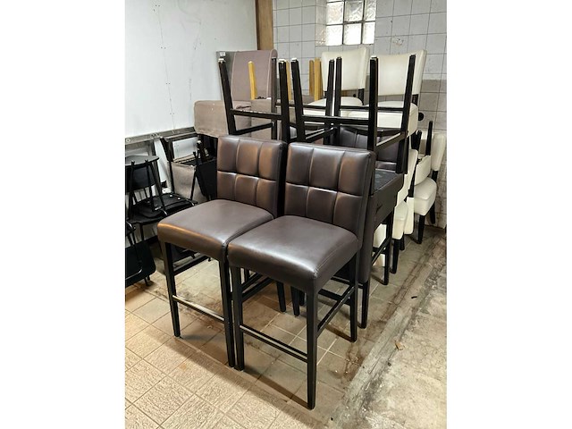 Mobitec kunstlederen barstoelen (6x) - afbeelding 6 van  8