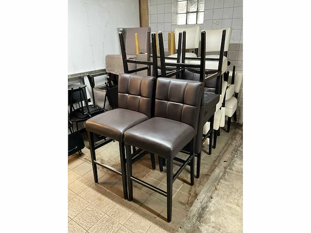 Mobitec kunstlederen barstoelen (6x) - afbeelding 5 van  8