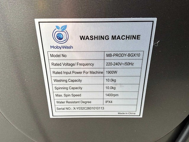 Mobywash mb-prody-bgx10 ai aangestuurde wasmachine (40x) - afbeelding 9 van  11