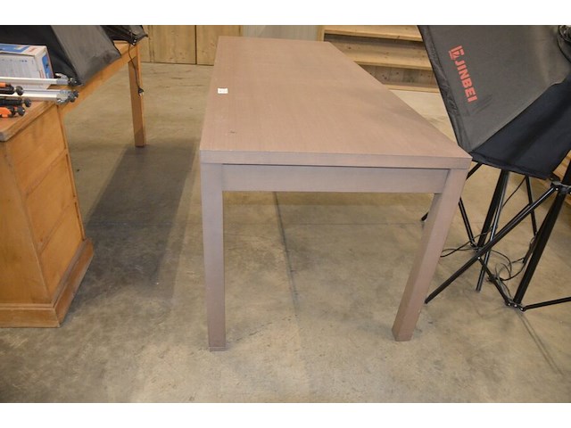 Modern bruin rechthoekige eettafel afm. 200x80 - afbeelding 2 van  7