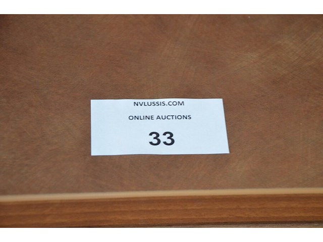 Moderne bruin houten staantafel afm. 220x80x110 , 8 moderne barkrukken bruine rug en zit - afbeelding 7 van  10