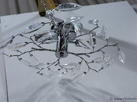Moderne chromen plafondlamp - afbeelding 1 van  3