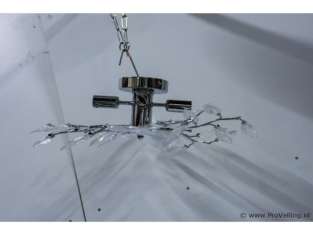 Moderne chromen plafondlamp - afbeelding 2 van  3
