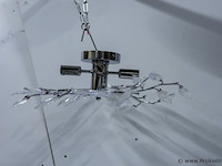 Moderne chromen plafondlamp - afbeelding 2 van  3