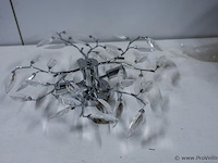 Moderne chromen plafondlamp - afbeelding 3 van  3