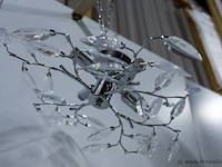 Moderne chromen plafondlamp - afbeelding 2 van  2