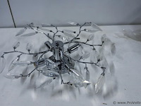 Moderne chromen plafondlamp - afbeelding 2 van  2