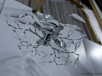 Moderne chromen plafondlamp - afbeelding 1 van  3