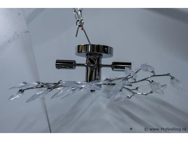 Moderne chromen plafondlamp - afbeelding 2 van  3