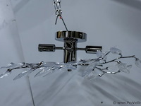 Moderne chromen plafondlamp - afbeelding 2 van  3