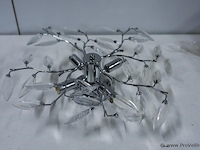 Moderne chromen plafondlamp - afbeelding 3 van  3