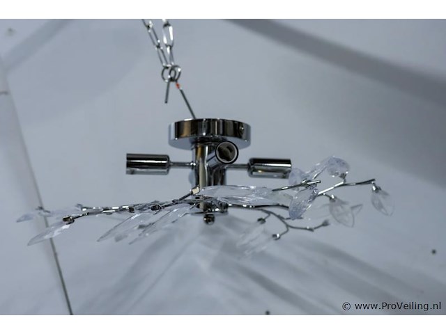 Moderne chromen plafondlamp - afbeelding 2 van  3
