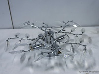 Moderne chromen plafondlamp - afbeelding 3 van  3