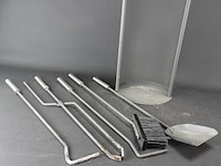 Moderne ijzeren haardset - afbeelding 3 van  4
