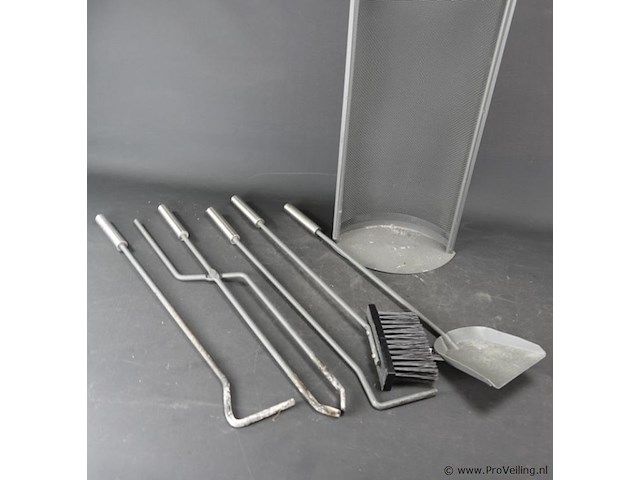 Moderne ijzeren haardset - afbeelding 4 van  4