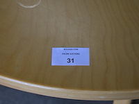 Moderne natuurkleur houten tafel afm. 120x80 , moderne natuurkleur tafel diam. 110 - afbeelding 5 van  8