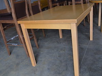 Moderne natuurkleur houten tafel afm. 120x80 , moderne natuurkleur tafel diam. 110 - afbeelding 8 van  8