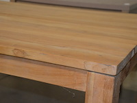 Moderne rechthoekige teak eettafel afm. 210x100, rechthoekige tafel afm. 120x70 - afbeelding 5 van  11
