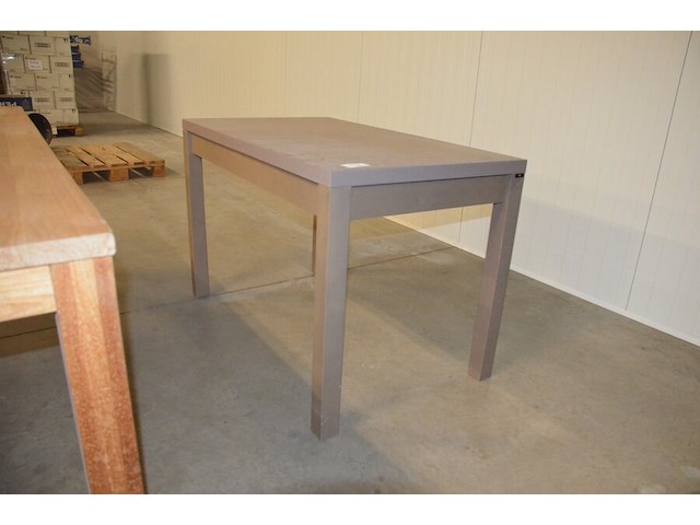 Moderne rechthoekige teak eettafel afm. 210x100, rechthoekige tafel afm. 120x70 - afbeelding 6 van  11