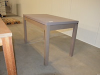 Moderne rechthoekige teak eettafel afm. 210x100, rechthoekige tafel afm. 120x70 - afbeelding 6 van  11