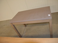 Moderne rechthoekige teak eettafel afm. 210x100, rechthoekige tafel afm. 120x70 - afbeelding 7 van  11