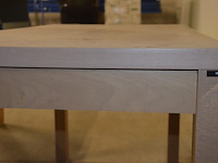Moderne rechthoekige teak eettafel afm. 210x100, rechthoekige tafel afm. 120x70 - afbeelding 8 van  11