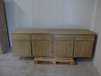 Moderne vol houten dressoir 4 laden 4 deuren afm. 250x60x80