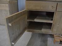 Moderne vol houten dressoir 4 laden 4 deuren afm. 250x60x80 - afbeelding 6 van  8
