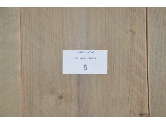 Moderne vol houten kast 4 deuren met opzet afm. 240x37x235 - afbeelding 3 van  7