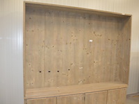 Moderne vol houten kast 4 deuren met opzet afm. 240x37x235 - afbeelding 5 van  7
