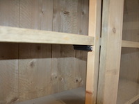 Moderne vol houtgen vitrinekast 4 deuren 4 laden met opzetvitrine 4 glazen deuren afm. 300x220x50 - afbeelding 3 van  10